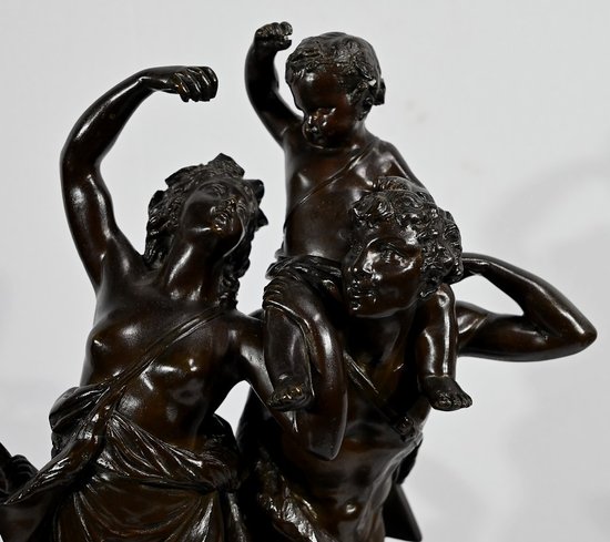 Bronzo "L'infanzia di Sileno", da Clodion - 2a metà del XIX secolo