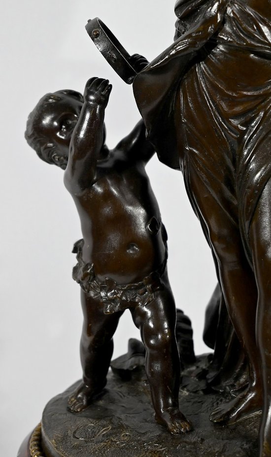 Bronzo "L'infanzia di Sileno", da Clodion - 2a metà del XIX secolo