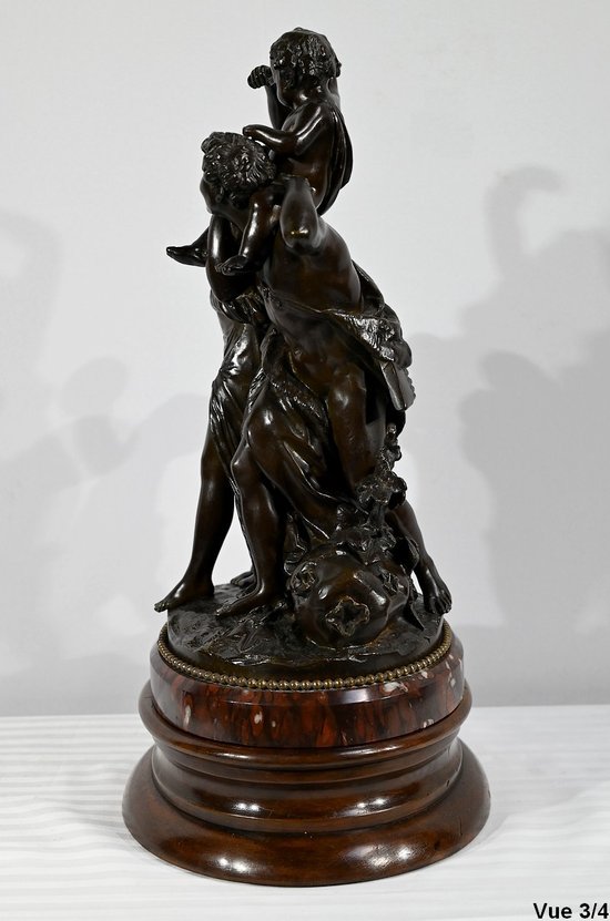 Bronzo "L'infanzia di Sileno", da Clodion - 2a metà del XIX secolo