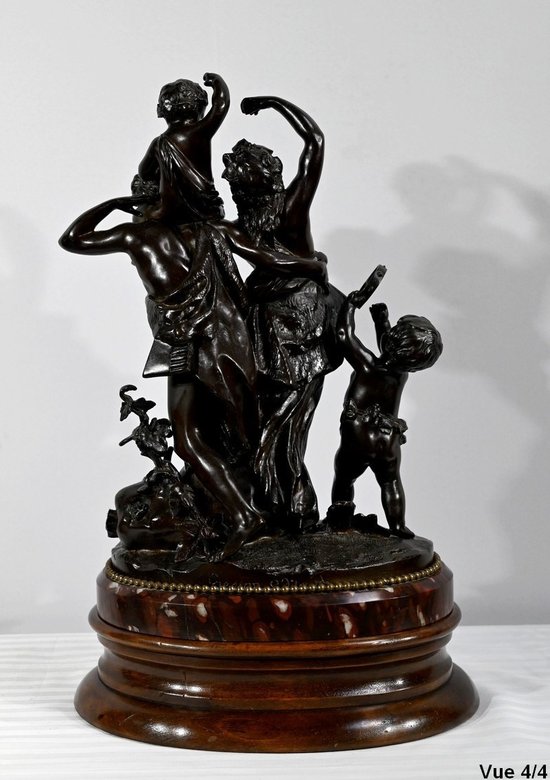 Bronzo "L'infanzia di Sileno", da Clodion - 2a metà del XIX secolo