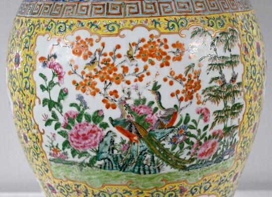 Importante Vaso in Porcellana, Canton - Fine XIX Secolo