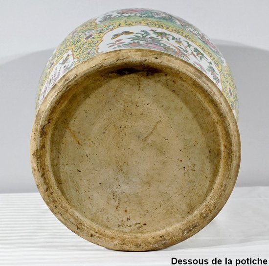 Importante Vaso in Porcellana, Canton - Fine XIX Secolo