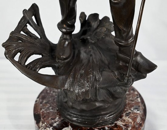 Bronze “The Reaper”, signed E.Aizelin – 2nd part of the 19th century