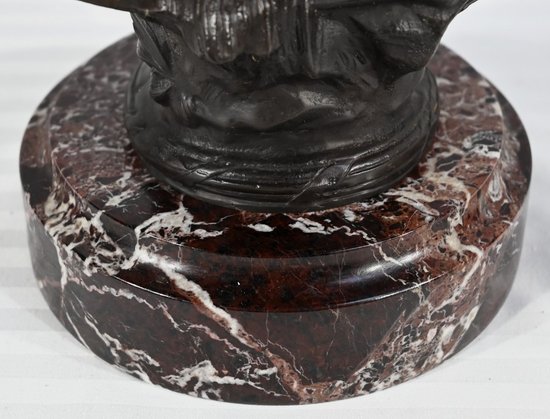 Bronze “The Reaper”, signed E.Aizelin – 2nd part of the 19th century