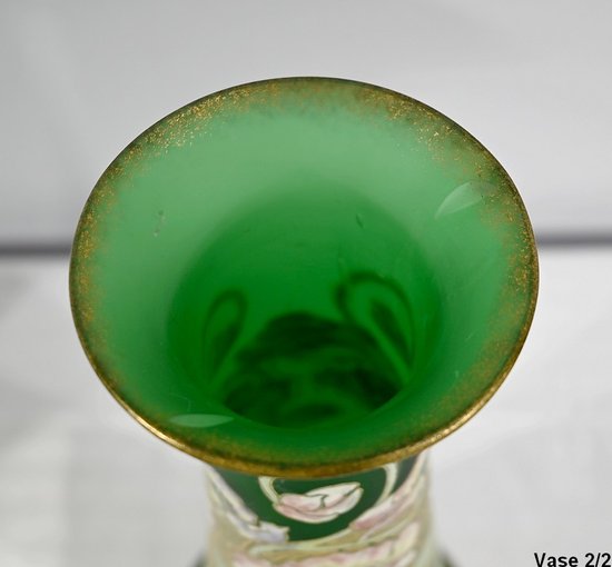 Coppia di Vasi in Pasta Vitrea, Legras, Art Nouveau - Fine XIX secolo