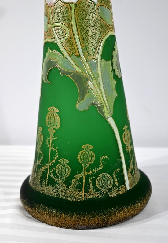 Coppia di Vasi in Pasta Vitrea, Legras, Art Nouveau - Fine XIX secolo