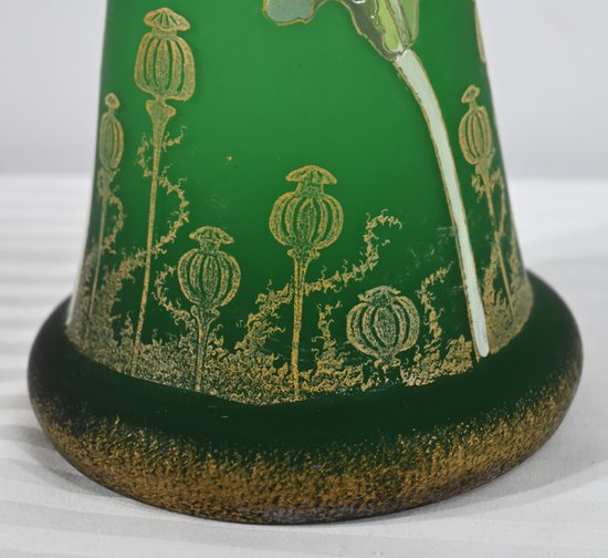 Coppia di Vasi in Pasta Vitrea, Legras, Art Nouveau - Fine XIX secolo