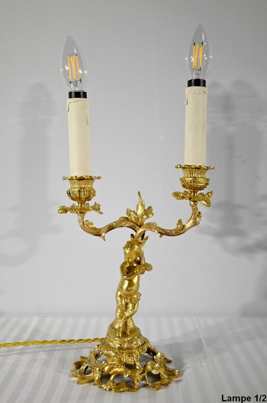 Paire de Chandeliers en Bronze Doré – Fin XIXe