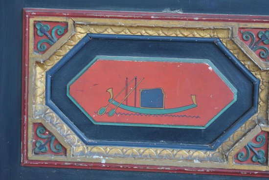 Freimaurertür bemalte Ägyptomanie Anfang des 20