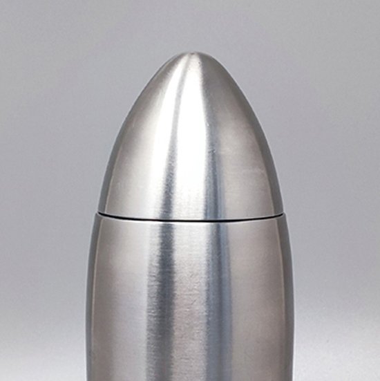 1960 Magnificent Cocktail Shaker "Bullet" in Stainless Steel. Made in Italy