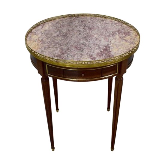 Mahogany Bouillotte table, Louis XVI style - Early XXth century