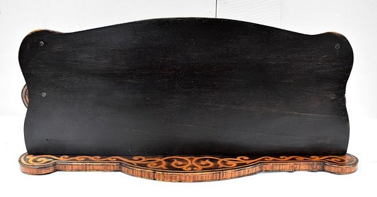 Blackened Wood Wall Shelf, Art Nouveau taste - 1900
