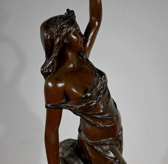 Importante regolo "La donna con la palma", di L. Hott - Inizio XX secolo