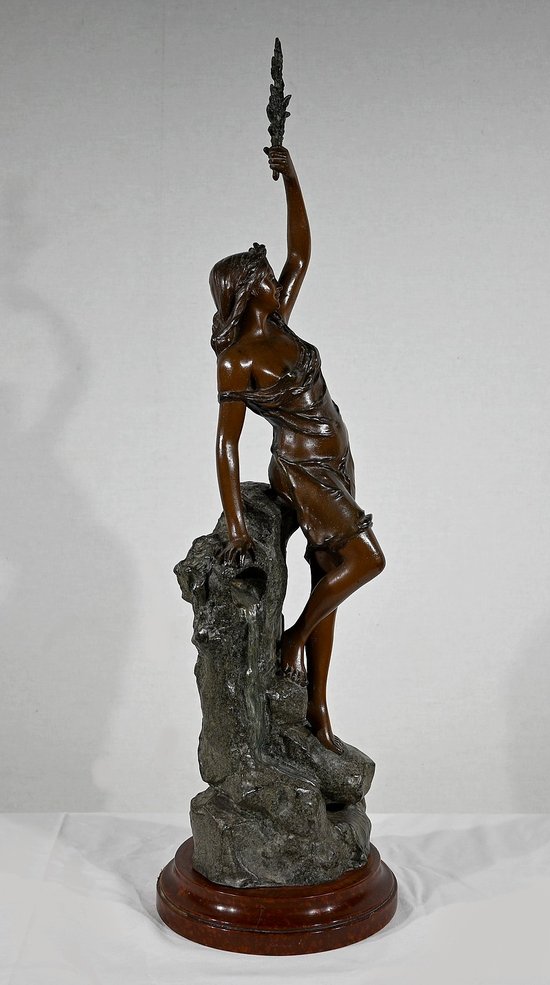 Importante regolo "La donna con la palma", di L. Hott - Inizio XX secolo