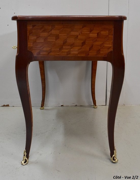 Small Lady's Desk, in Amaranth and Violet Wood, Louis XV period - XVIIIth century