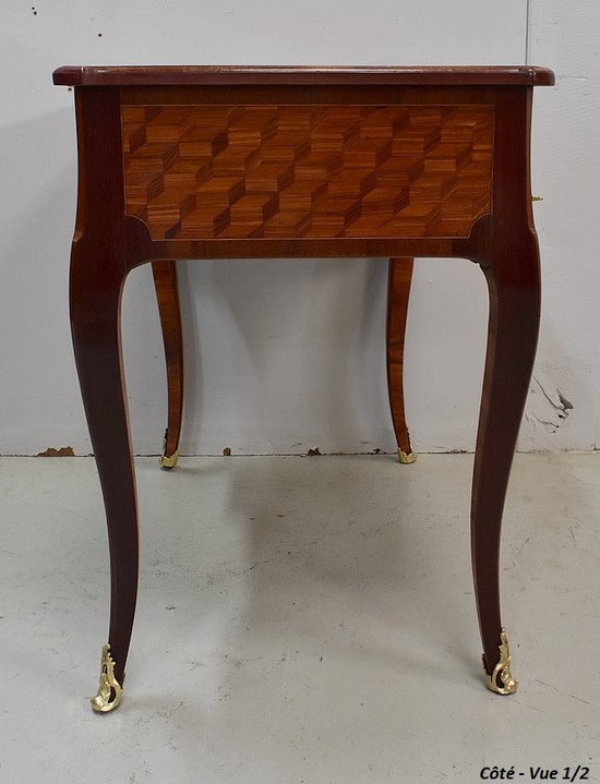 Small Lady's Desk, in Amaranth and Violet Wood, Louis XV period - XVIIIth century