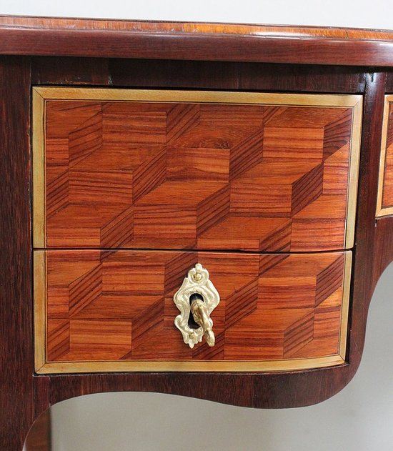 Small Lady's Desk, in Amaranth and Violet Wood, Louis XV period - XVIIIth century