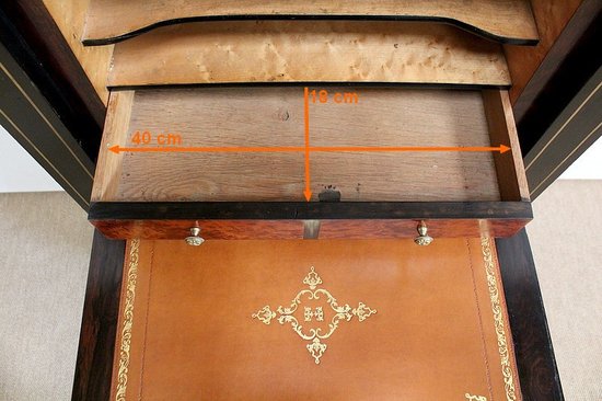 Secrétaire en Bois noirci, époque Napoléon III – XIXe 