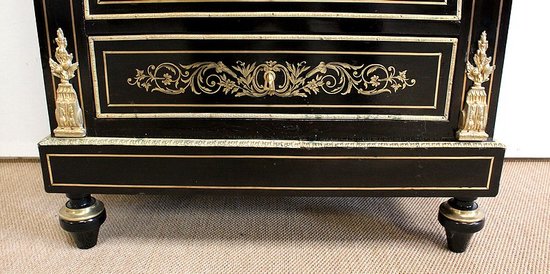 Secrétaire en Bois noirci, époque Napoléon III – XIXe 