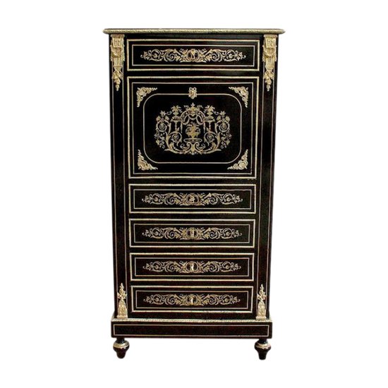 Secrétaire en Bois noirci, époque Napoléon III – XIXe 