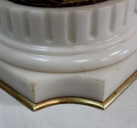Coppia di candelabri in bronzo "Un Amour et un Faune", da Clodion e Delarue - Fine XIX secolo