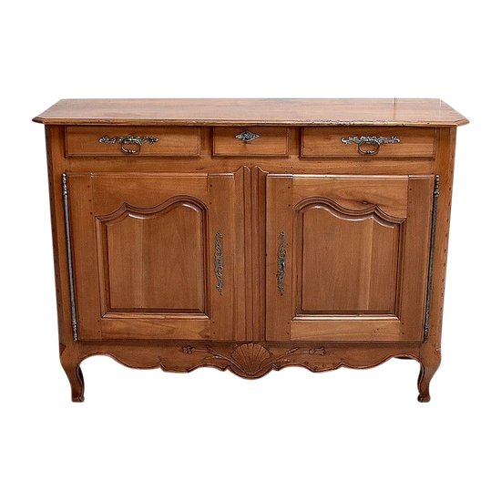 Solid cherry wood sideboard, Louis XV style - Early 19th century