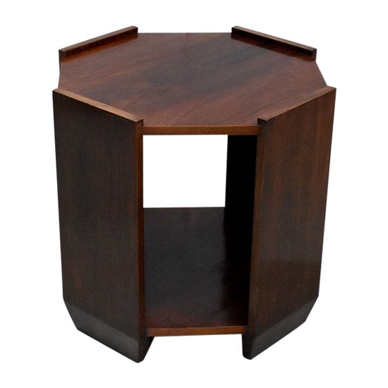 Small Rosewood Pedestal Table, Art Deco - 1920 / 1930