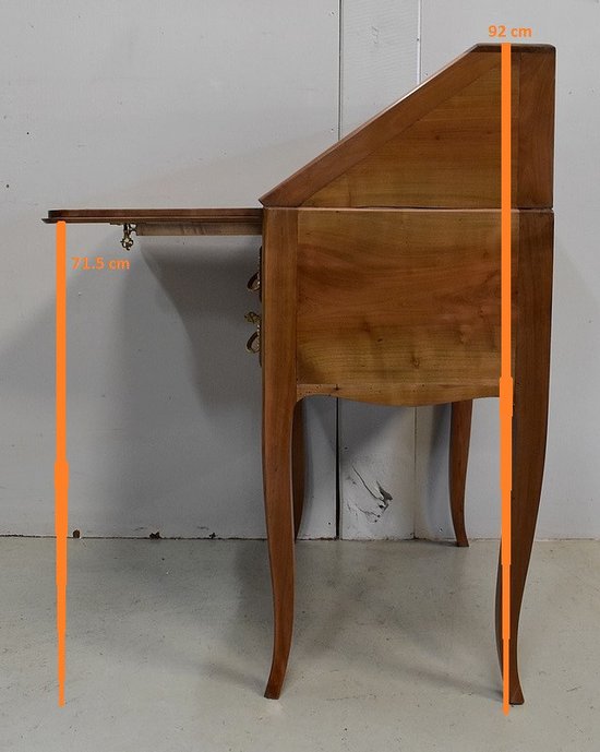Small sloping desk in cherry wood, Louis XV style - End of XIXth century