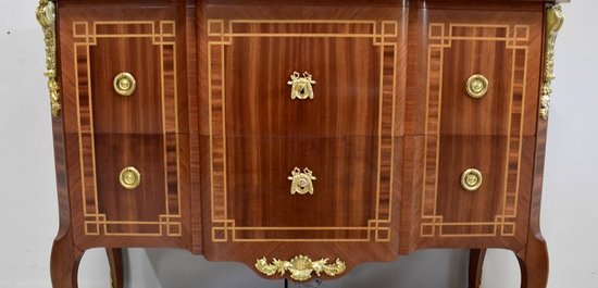 Commode Sauteuse en Acajou, style Transition Louis XV / Louis XVI – Début XXe