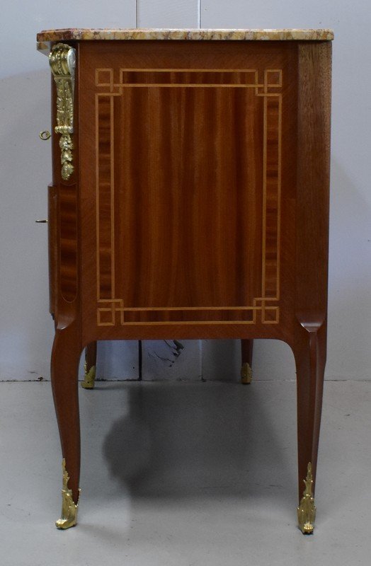 Commode Sauteuse en Acajou, style Transition Louis XV / Louis XVI – Début XXe