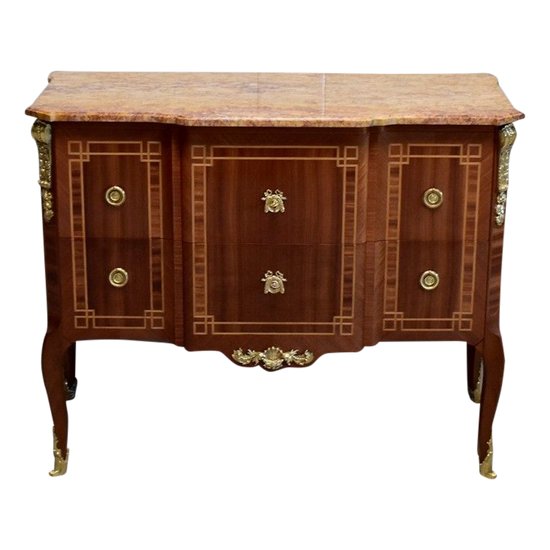 Commode Sauteuse en Acajou, style Transition Louis XV / Louis XVI – Début XXe