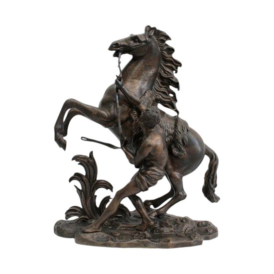 Bronze " Cheval de Marly ", after G. Coustou - XIXth century