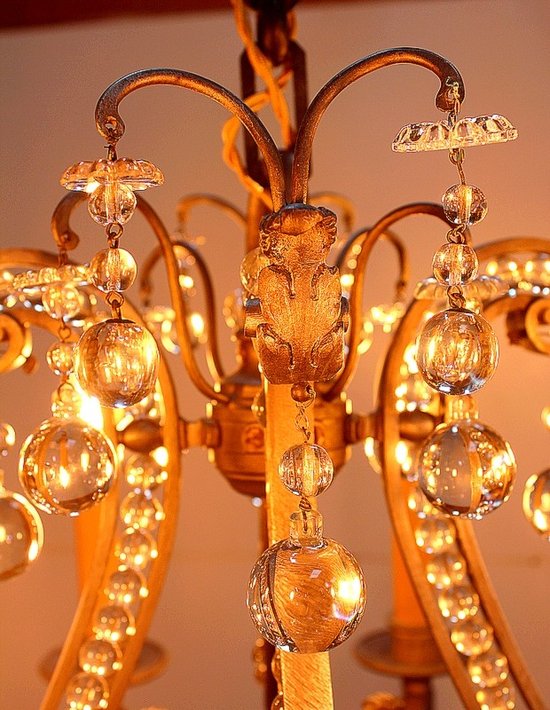 Bronze Half Cage Chandelier - End of XIXth century