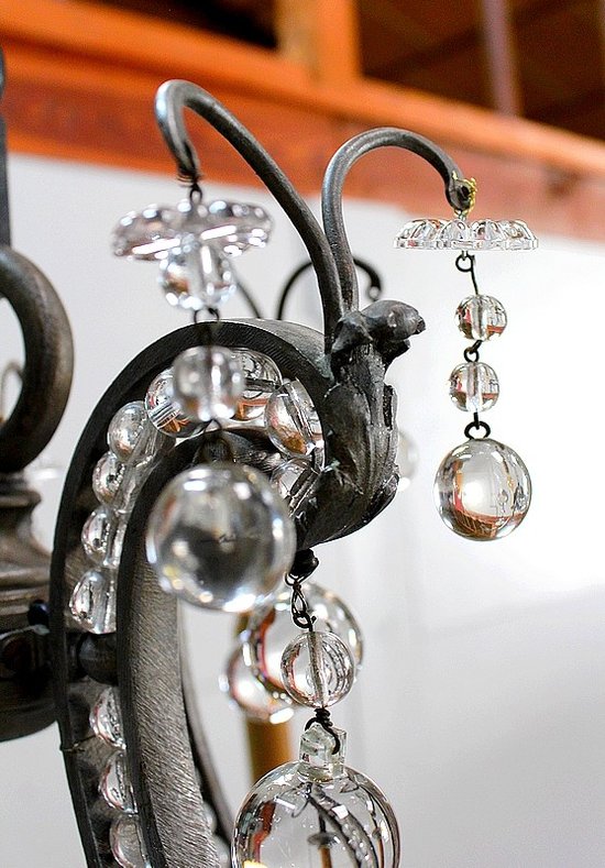Bronze Half Cage Chandelier - End of XIXth century