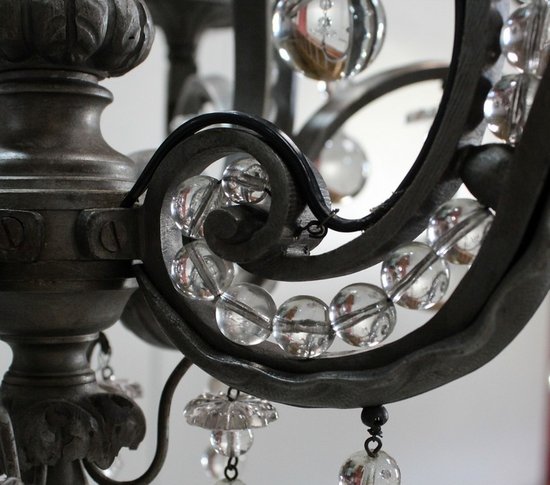 Bronze Half Cage Chandelier - End of XIXth century