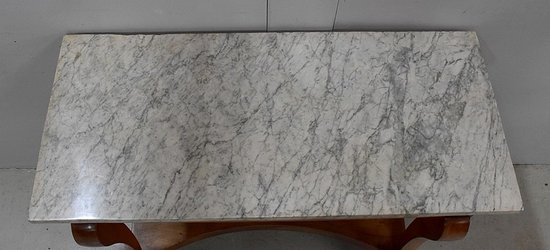 Consolle di proprietà, in noce massiccio, Periodo di restauro - Inizio XIX secolo