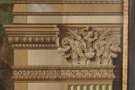 Lithographies "Grand foyer de l'Opéra de Paris",  pour "Le nouvel Opera de Paris", XIXe siècle