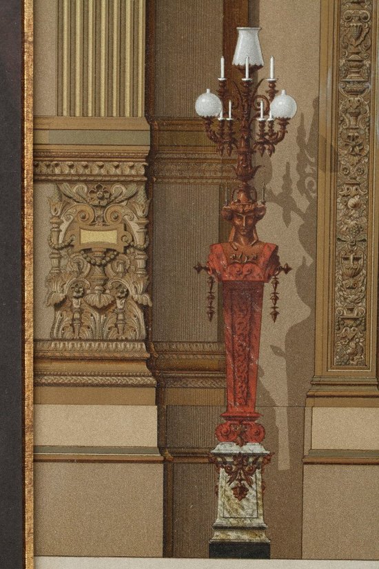 Lithographies "Grand foyer de l'Opéra de Paris",  pour "Le nouvel Opera de Paris", XIXe siècle