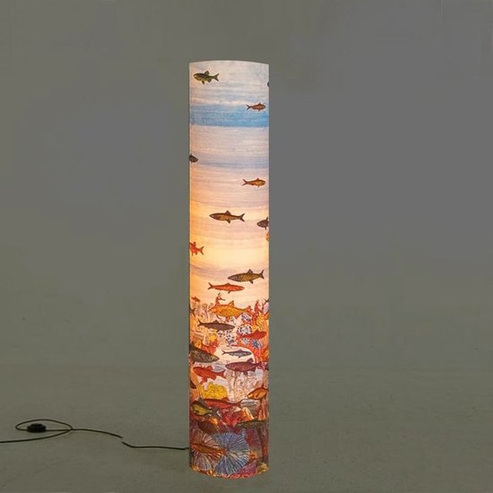 1990 Magnificent "Aquarium" floor lamp by Piero Fornasetti for Antonangeli