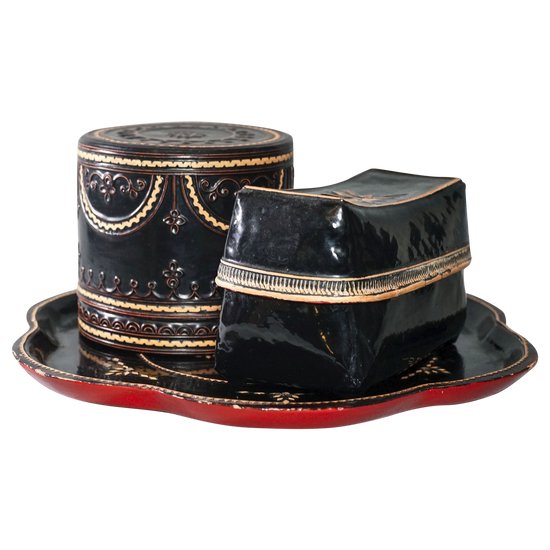 Burmesische Lacke, Betel Box, Box, Tablett