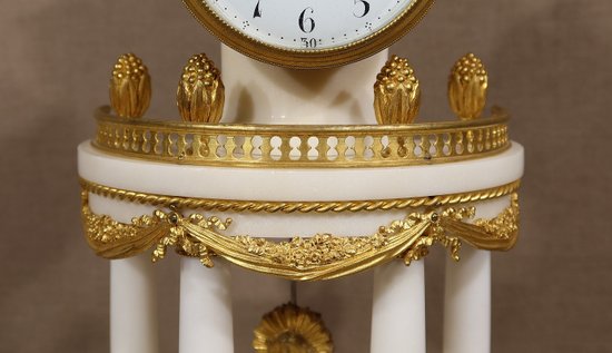 Marble and Gilt Bronze Pendulum, Maison Planchon, Louis XVI – 19th century style