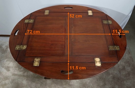 Table de Bateau « Butler » sur tréteaux – fin XIXe