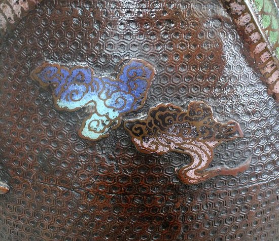 Bedeutende Cloisonné-Vase aus Kupfer, chinesischer Herkunft - Ende des 19. Jahrhunderts