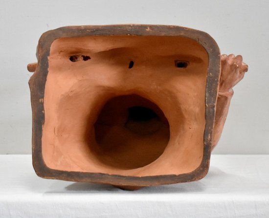 Busto in terracotta "Pescatore al timone", di L. Morice - Fine XIX secolo