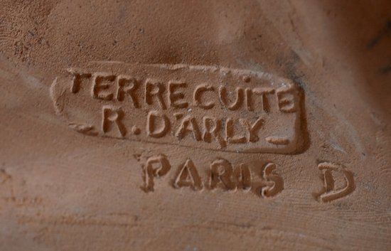 Busto in terracotta "Pescatore al timone", di L. Morice - Fine XIX secolo