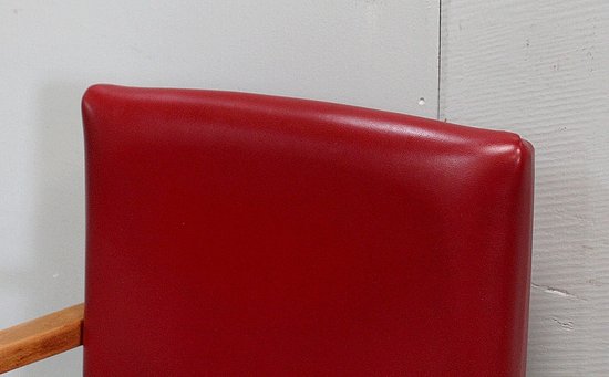 Fauteuil en Hêtre, goût Baumann – 1950 / 1960