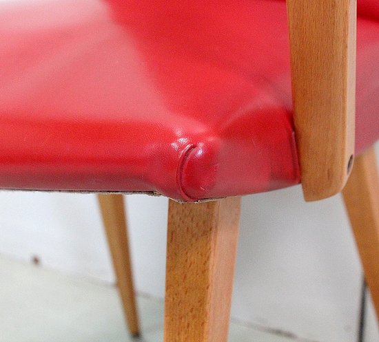 Fauteuil en Hêtre, goût Baumann – 1950 / 1960