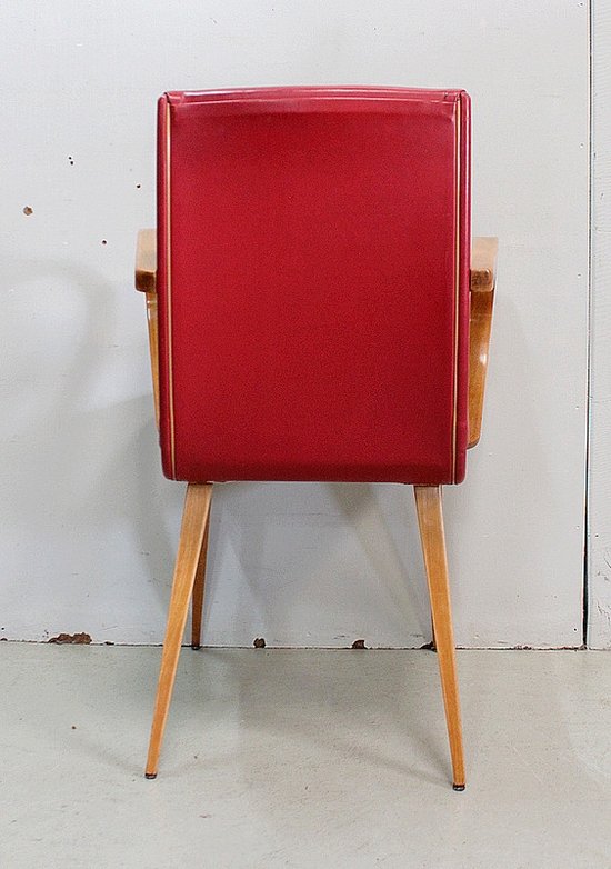 Fauteuil en Hêtre, goût Baumann – 1950 / 1960