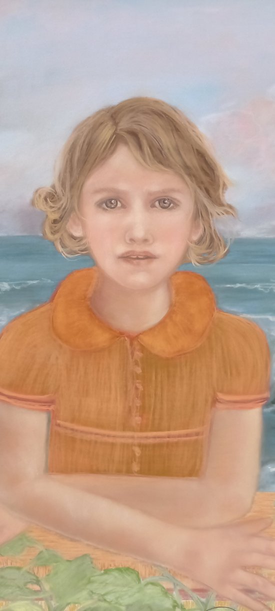 Grand pastel portrait "Le petit Emile" 