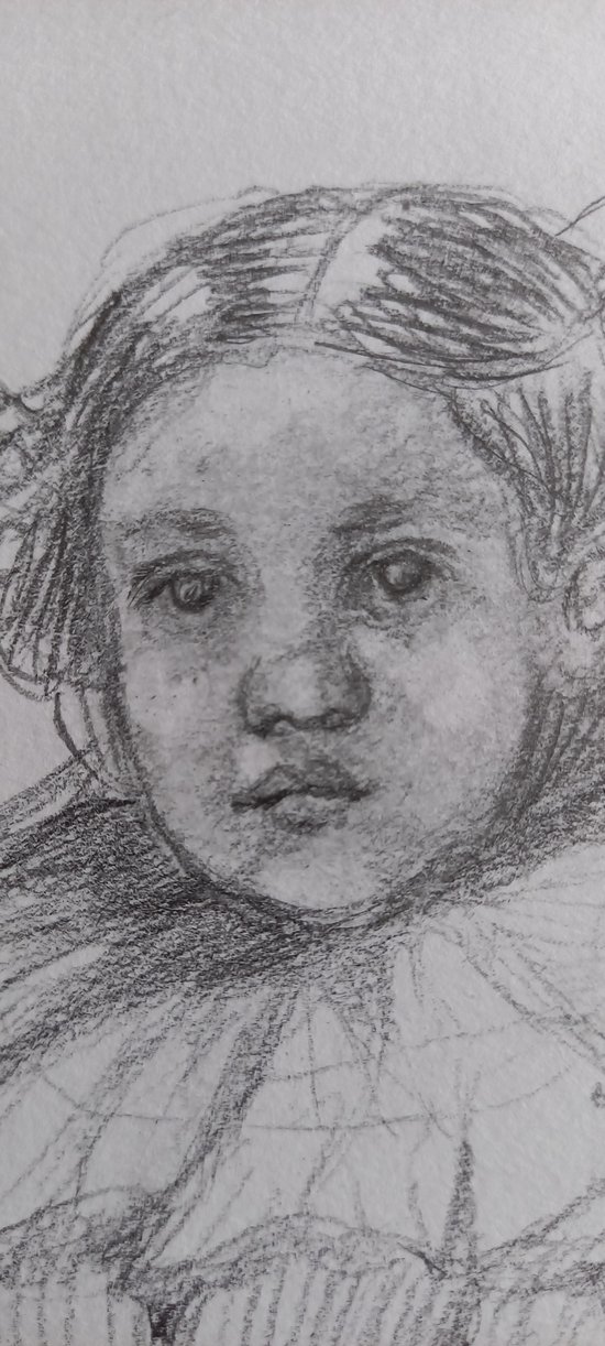Graphite drawing after Mary Cassat
